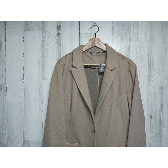 Lisa Rinna Collection Women's Two Button Pea Coat Solid Camel XL Size - Picture 3 of 8